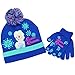 Disney Frozen Elsa and Anna Girls Beanie Hat and Gloves Set