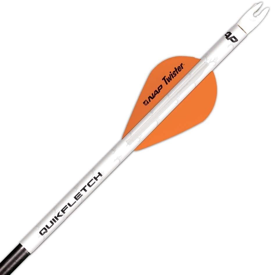 New Archery Products 60-637 6-Pack 2-Inch Quickfletch Twister Vanes (White/Orange) : Hunting Arrows : Sports & Outdoors