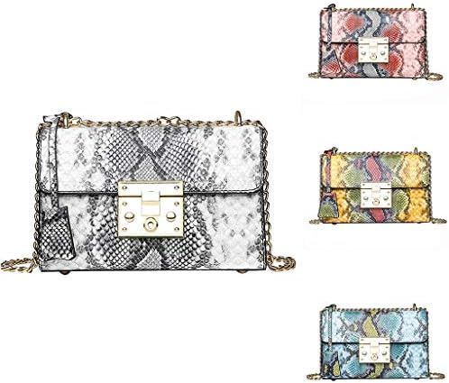FGDJEE Chain Purse Snakeskin Crossbody Bags Snake Purse Handbags Leather Wallet