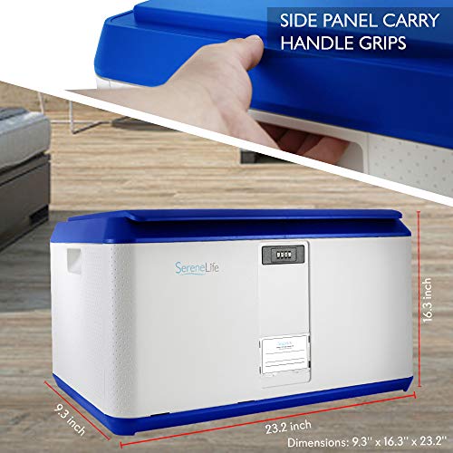 SereneLife Locking Storage Container Bin 21 Gallon Large Capacity
