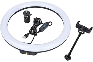 CICIGLOW 12 Inch LED Light, 3200K-5600K USB 12W with Ball Head Phone Clip for Makeup Live Stream and YouTube Video Productionl, LED Lamp