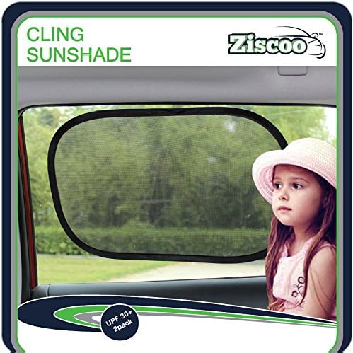 Car Sun Shade {2 Pack} Baby Car Sun Shade Blocks Over 97% of Harmful UV Rays and Protects Your Child From Sunlight and Glare - Static Cling Premium Car Sunshades Fits Most Vehicles
