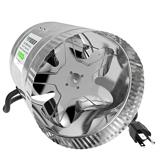 VIVOSUN 6 inch Inline Duct Booster Fan 240 CFM, Low Noise & Extra Long 5.5' Grounded Power Cord