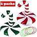 MeiGuiSha christmas games ring toss game inflatable candy can (2 Park Christmas Candy Cane 2 Hats & 8 Rings &1 Gift Bag)
