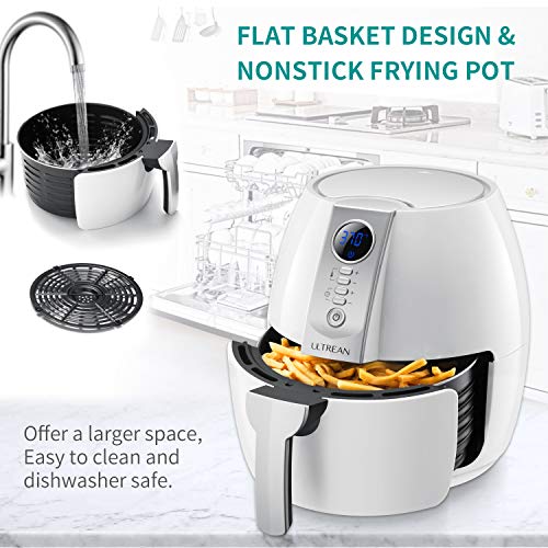 Ultrean Air Fryer, 4.2 Quart (4 Liter) Electric Hot Air Fryer Oven