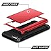 iPhone 6S Case, iPhone 6 Case, SAMONPOW Hybrid iPhone 6 Wallet Case Card Holder Shell Heavy Duty Protection Defender Shockproof Anti-Scratch Soft Rubber Bumper Cover Case for iPhone 6 iPhone 6S - Red