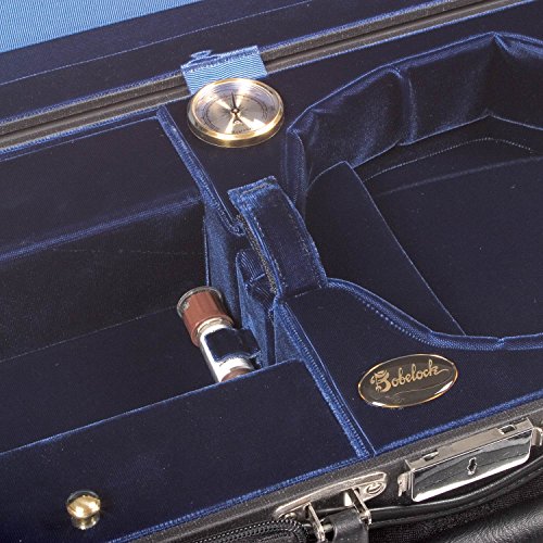 image for Bobelock Hill Style 1017 Semi-French Fitted Black/Blue 4/4 Violin Case