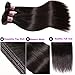 UNICE Hair 10A Malaysian Straight Human Hair 4 Bundles Unprocessed Virgin Human Hair Weave Extensions (14 16 18 20 inch)