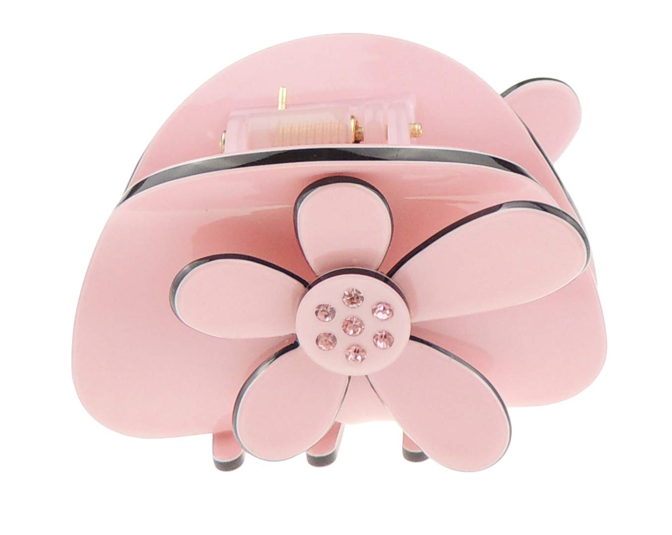 Women Girls Wave Jaw Clip Octopus Clamp Grip Bridal Wedding Party School Everyday Styling Tool Fine Thin Hair Accessories Butterfly Claw Small 6cm Roses Daisy Floral Flowers (Big All Pink)