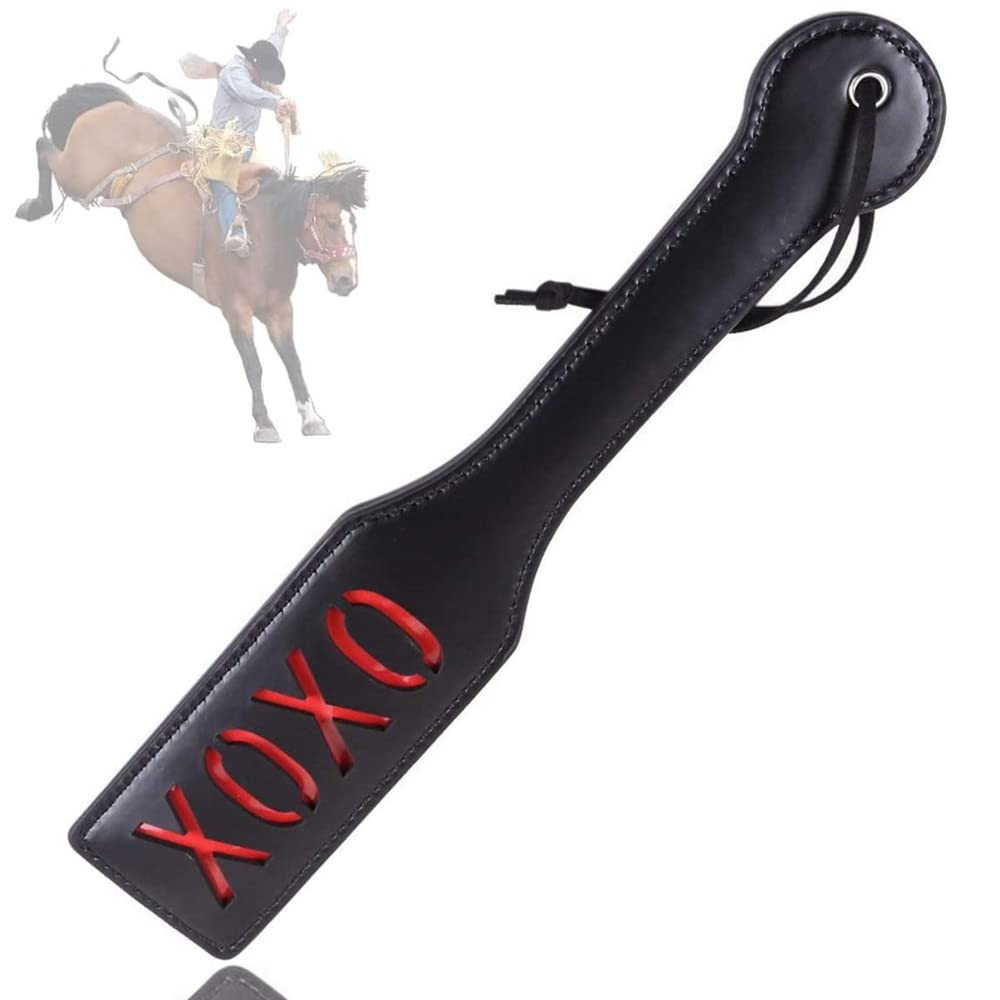 CGJIANG Horse Crop,PU Leather Black Horse Riding Crop,Riding Paddle for Horse Daily Training (Shape 2)