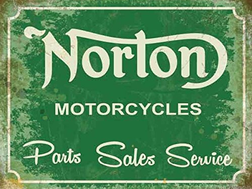 Norton Motorcycles Parts Sales Service large steel sign 400mm x 300mm (og)