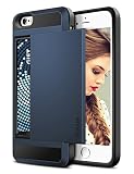 Vofolen Case for iPhone 6 Case iPhone 6S Case Wallet Cover Impact Resistant Protective Shell Shockproof Rubber Bumper Case Anti-Scratches Hard Cover Skin ID Slot Card Slot Holder for iPhone 6 6S Navy