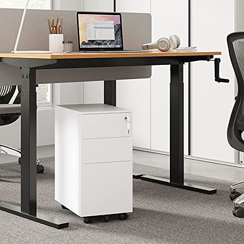 DEVAISE 3 Drawer Vertical File Mobile Filing with Slim Width for Home Office