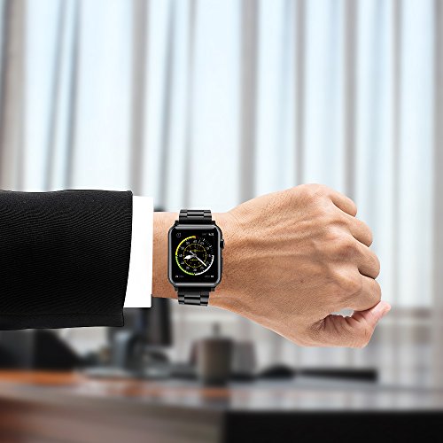 Simpeak Glass Screen Protector for Apple Watch 42mm [3D Curved Full Coverage] HD Clear Tempered Glass Screen Protector for 42mm Apple Watch Series 3 2 1, Anti-Bubble, 1Pack, Black Edge/Clear Screen - Thumbnail 5