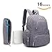 SKYLA HOMES - Baby Diaper Backpack | Scratch Proof Diaper Bag with Insulated Pockets | Large Size Water-Resistant Baby Bag | Multi-Functional Travel Knapsack (Grey)