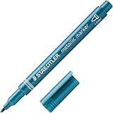 Staedtler Metallic Marker Blue Pack of 10 – Opaque Writing on Light/Dark Paper