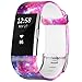 SKYLET for Fitbit Charge 2 Bands, Silicone Replacement Accessories Straps for Fitbit Charge 2 Universe Bracelet(No Tracker)[3PC: Universes, Large]