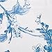 Amazon Brand – Pinzon Signature 190-Gram Cotton Heavyweight Velvet Flannel Duvet Cover Set, Full / Queen, Floral Smoky Blue