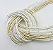 Bocar White Seed Beads Multilayer Chunky Bib Statement Knot Necklace (NK-10316)