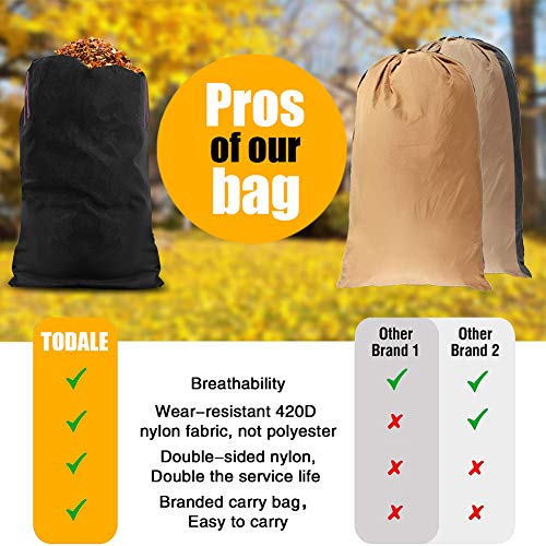 TODALE Lawn Mower Leaf Bag Fits Lawn Tractors Leaves Bag Big Capacity