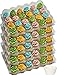 Decony 24 Compartment cupcake containers plastic disposable Cupcake Boxes muffin carrier - Great for high topping - 5 pc. - 24 slot each - Plus White standard size baking cups