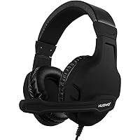 NUBWO U3 3.5mm Gaming Headset for PC, PS4, Laptop, Xbox One, Mac, iPad, Nintendo Switch Games, Computer Game Gamer Over Ear Flexible Microphone Volume Control with Mic - Black