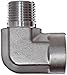Parker - 4-4 SE-SS Stainless Steel 316 Pipe Fitting, 90 Degree Street Elbow, 1/4
