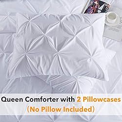 Andency White Queen Comforter Set(90x90Inch), 3