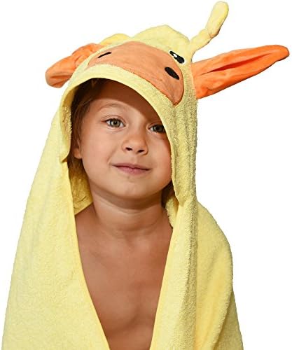 Plovf Giraffe Baby Towel - Premium Soft and Absorbent Cotton Hooded Towel for Girls and Boys