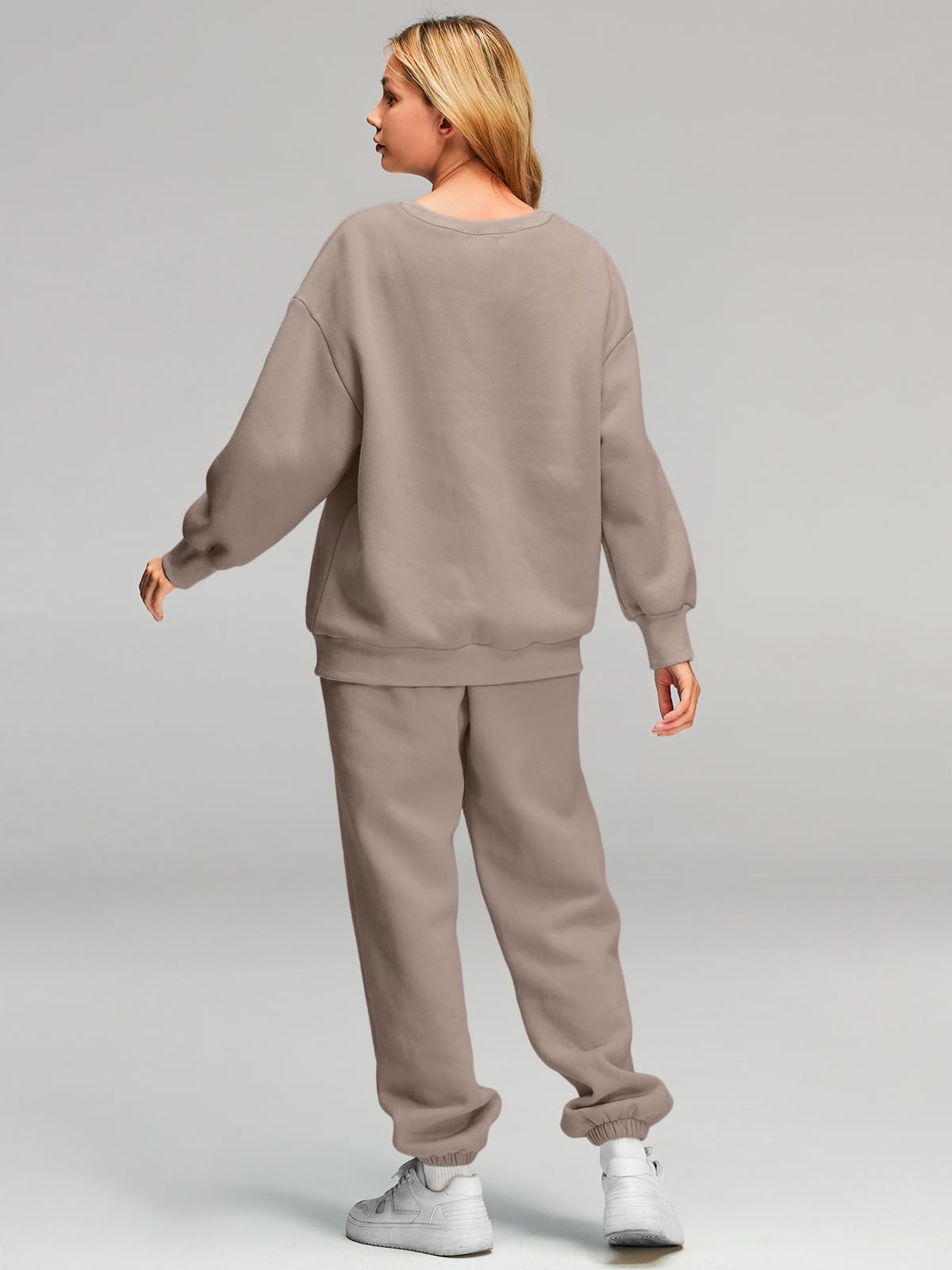 AUTOMET Sweatsuits for Women Set 2 Piece Outfits Oversized Sweatshirt Fall Outfits 2025 Lounge Sets Pullover Casual Trendy Y2k Clothing Sweatpants with Pockets CoffeeGrey L - Image 3