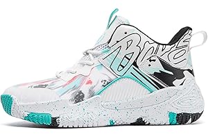 ZUDV Men's Women's Basketball Shoes High Top Ultra-Light Fashion Anti Slip Breathable Sneakers