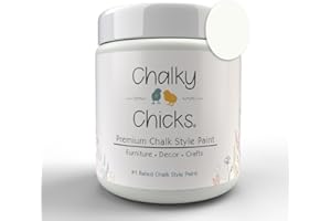 Chalky Chicks Chalk Paint - Chalk Paint for Furniture, Craft Paint, Cabinet Paint, Wood Paint, and Furniture Paint, Spray Paint-Ready for Home Decor - Buttermilk (White) 4 Fl Oz (Pack of 1)