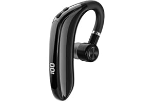 Open Ear Bluetooth Headphone,Single Earpiece with Noise Canceling Mic,Adjustment Earhook Wireless Earbud,Hands Free Bone Cond