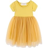 Mud Kingdom Sparkly Girls Tulle Dress Short Sleeve Summer Princess Dress