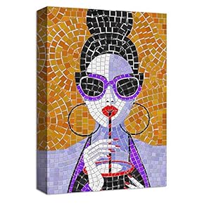 Canvas Wall Art Abstract Mosaic Collage...