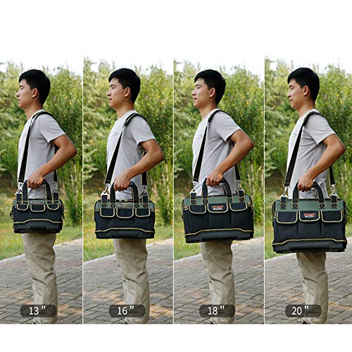 18 Inch Waterproof Tools Bag Close Top Heavy Duty Molded Base Tool Bag Storage Box with Shoulder Strap
