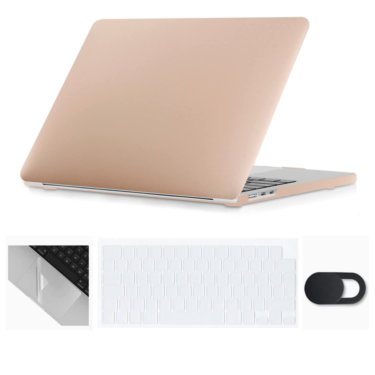 Se7enline Compatible with MacBook Air 13.6 inch Case M4/M3/M2 2022-2025 for Mac Air 13-inch A2681/A3113/A3240 Laptop Hard Shell Case with Keyboard Cover & Webcam Cover & Trackpad Protector,Gold — image 1