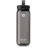 HydraPak Recon Clip & Carry - Wide Mouth Recycled Plastic Water Bottle (24oz or 32oz) - Eco Friendly, BPA Free, Tethered Cap