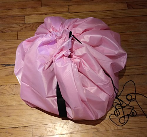Bluegate Hobby Toy Storage Bag 60' (Pink) For Kids - Stuffed Animals - Dolls - Lego - Comes With A Mesh Bag For Extra Storage