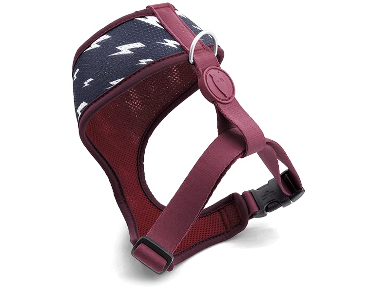 MORSO® Breathable Air Mesh Harness for Small Dogs, Blue and Burgundy, Size XS