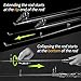 Goture Portable Carbon Fiber Telescopic Fishing Rod Retractable Travel Spinning Fishing Pole,Saltwater Boat Sea Rod 2.1m