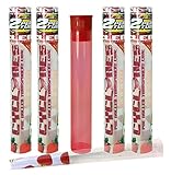 4 Packs Cyclones Strawberry Flavored Pre Rolled Cones Clear with Beamer Smoke Doob Tube