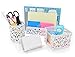 EasyPAG Desk Organizer Set - Pencil Holder Letter Sorter File Holder Business Card Holder and Sticky Note Holder, White