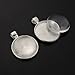 Shappy 24 Pack Bezel Pendant Trays Round Trays Pendant Blanks, 25 mm Diameter, Silver