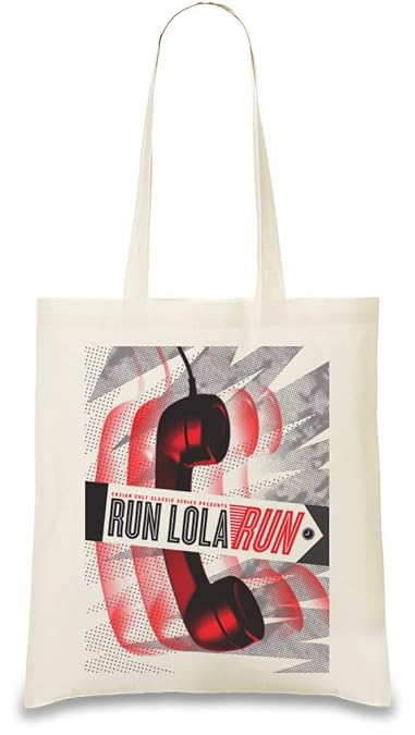 Design Things Lauf Lola Lauf - run lola run Custom Printed Tote Bag| 100% Soft Cotton| Natural Color & Eco-Friendly| Unique, 