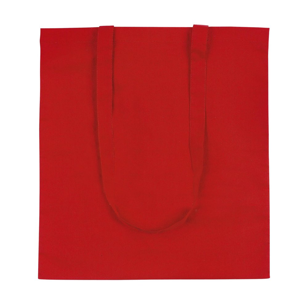 eBuyGB Pack of 10 Cotton Shopping Canvas and Beach Tote Bag 42 cm, Red