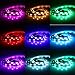 Excelvan 1.5M/4.9FT IP65 Waterproof Flexible Color Changing RGB SMD 5050 45 LEDs DC 5V Battery-powered LED Strip Light with Mini Controller