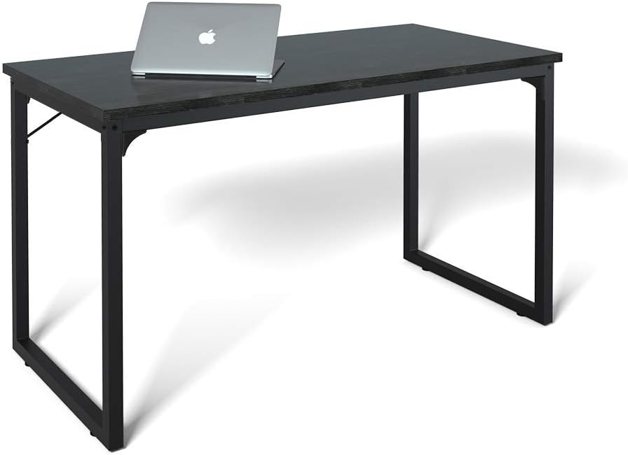 BBOUNDER Computer Desk 47", Modern Simple Style Desk for Home Office, Sturdy Writing Desk, Black