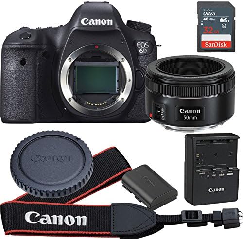 Canon EOS 6D 20.2 MP CMOS Digital SLR Camera with 3.0-Inch LCD With EF 50mm F/1.8 STM Lens - Wi-Fi Enabled (Certified Refurbished)