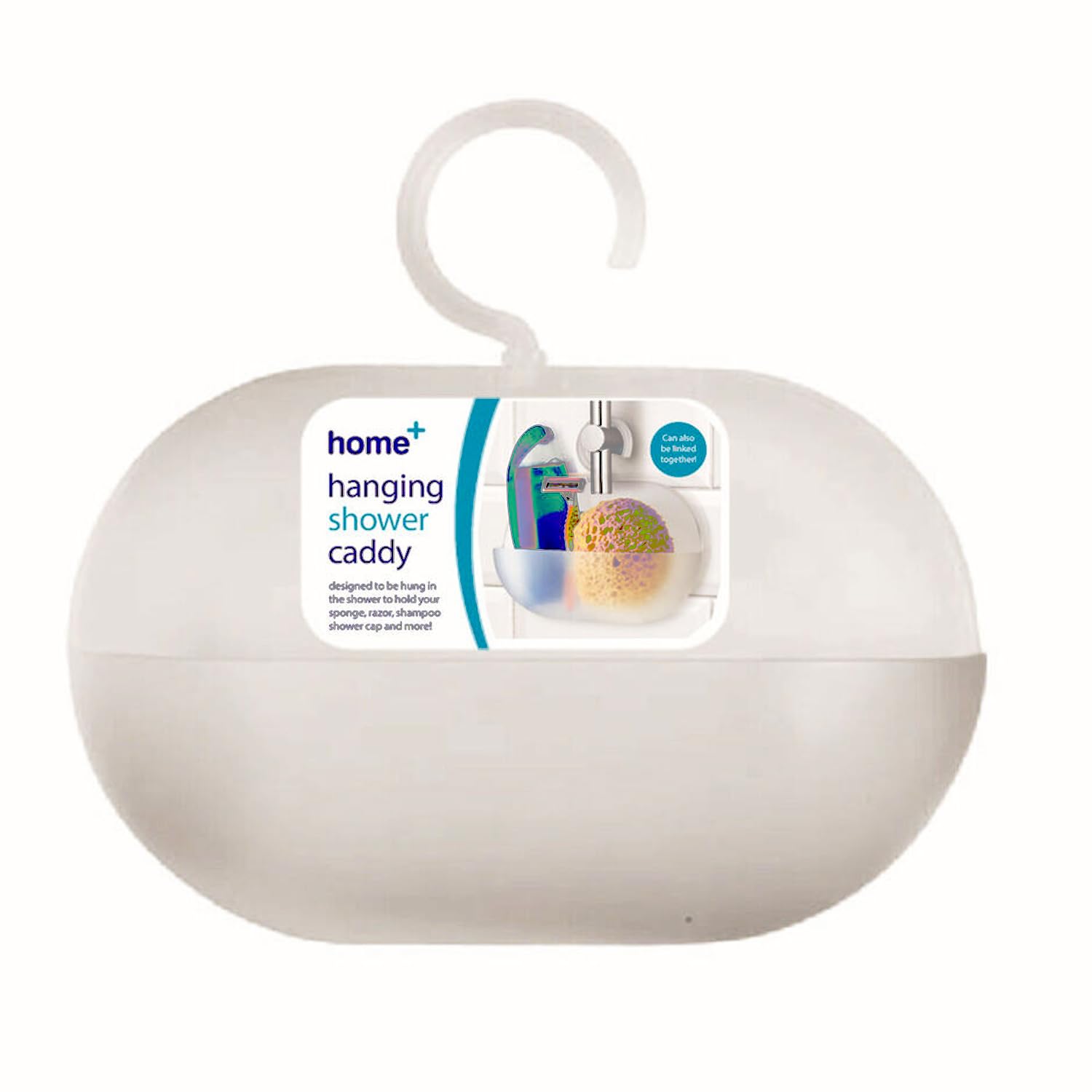 Zale Yardley Shower Caddy, Bathroom Organizer Basket for Baths and Shower Cubicles, Sink Caddy, Hanging Shower Tidy for Storing Soap, Shampoo, Bathroom Accessories (White)